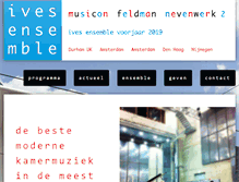 Tablet Screenshot of ives-ensemble.nl